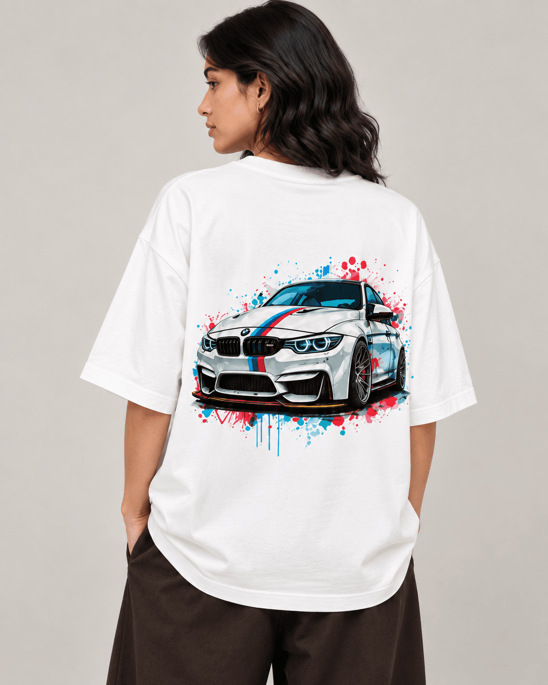 BMW M Graphic Oversized T-Shirt – White