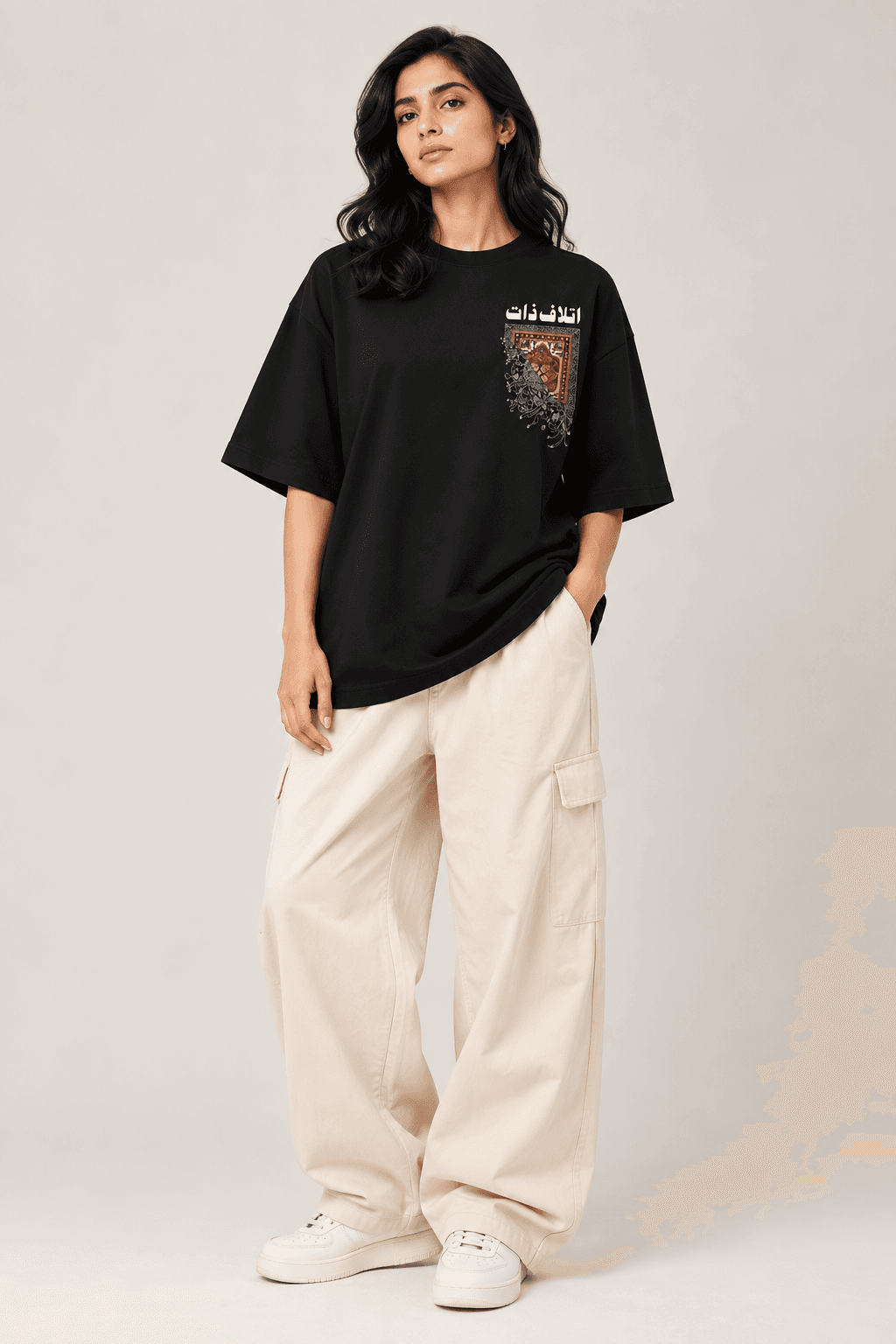 Arabic Graphic Black Shirt