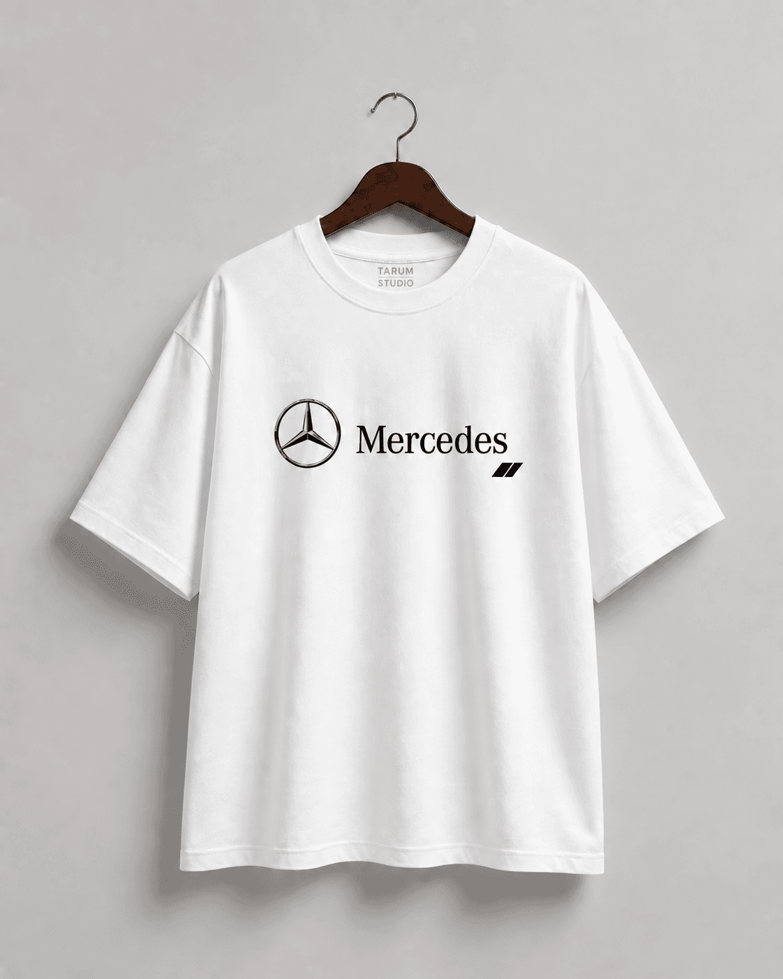 Mercedes AMG GT Graphic Oversized T-Shirt-White