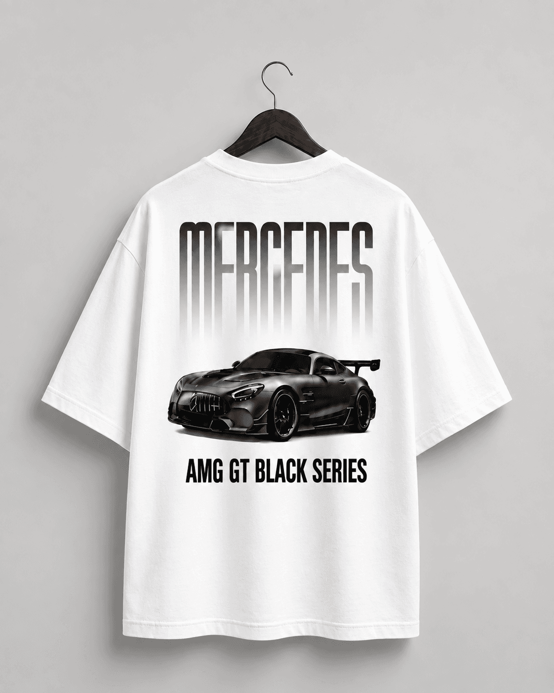 Mercedes AMG GT Graphic Oversized T-Shirt-White